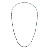 Oren Necklace Stack | Green Pattern | Sterling Silver