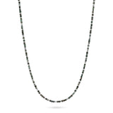 Lurion Necklace/Bracelet | Three Wrap | Emerald | Sterling Silver