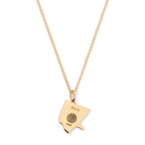 Los Angeles Fire Relief Pendant | Pave | Garnet | Yellow Gold
