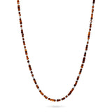 Elio Necklace Stack | Tan Pattern | Sterling Silver