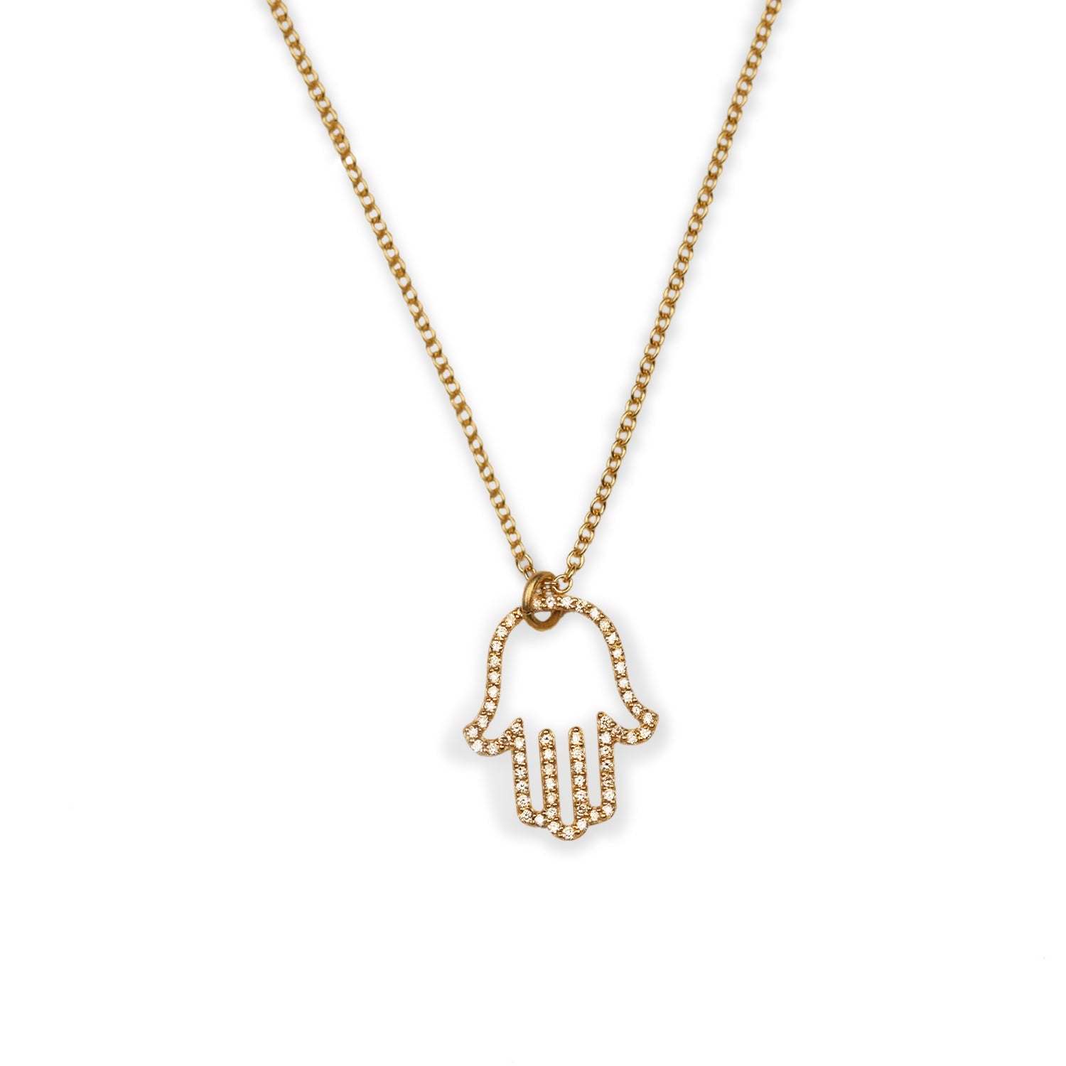 Hamsika Necklace | Pave | Yellow Gold