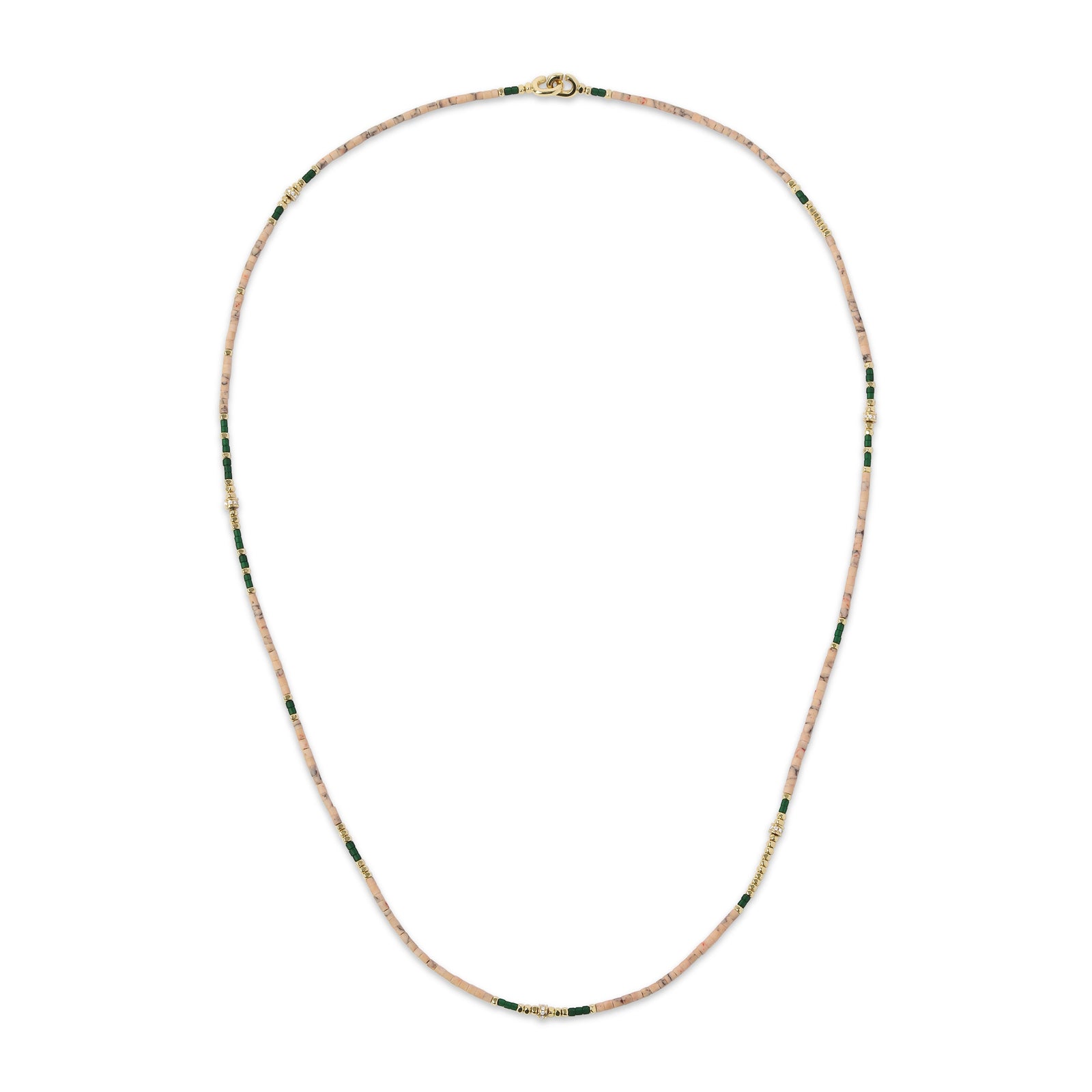 Dashur Necklace / Bracelet | Taupe Afghan | Yellow Gold