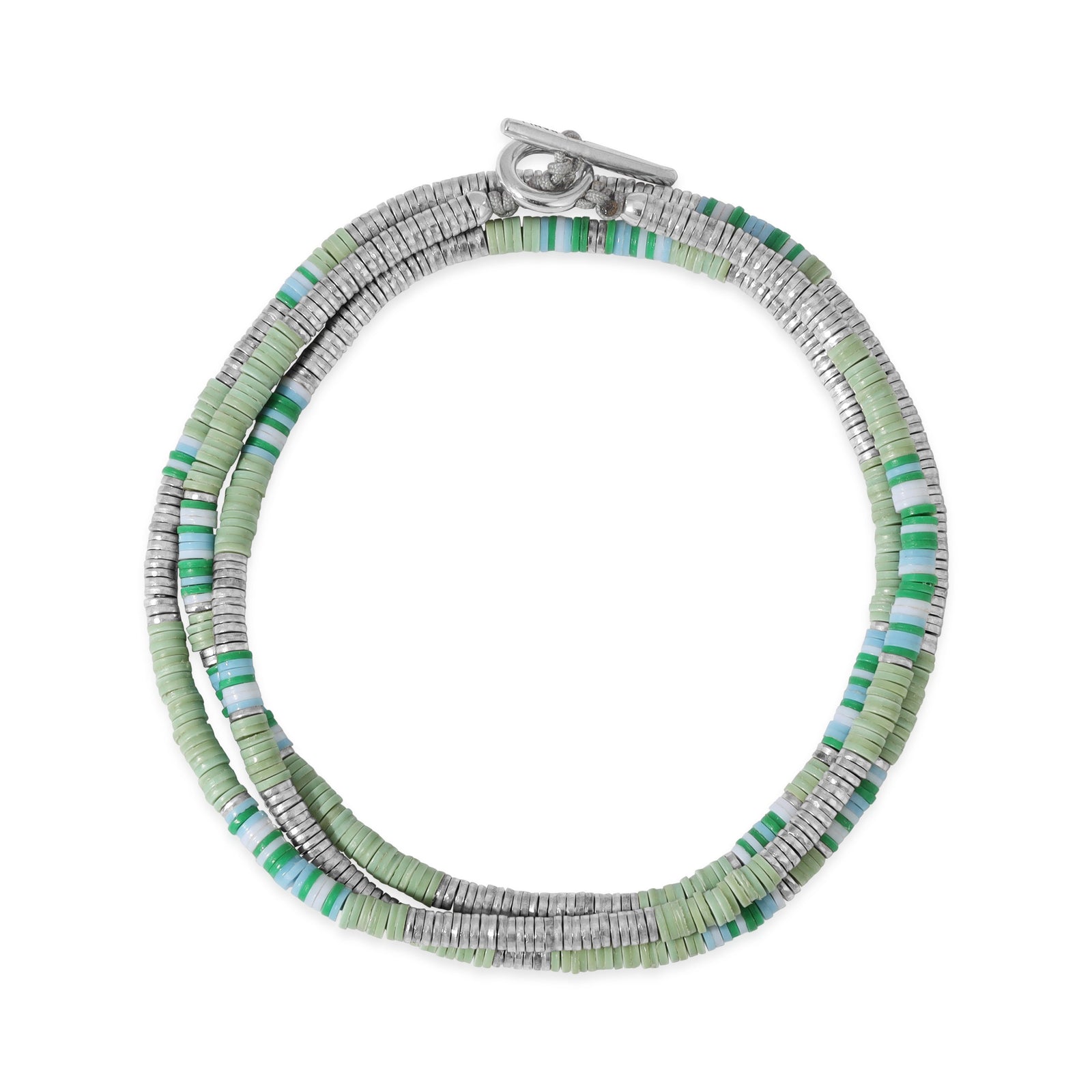 Komodo Necklace/Bracelet | Green Pattern | Sterling Silver