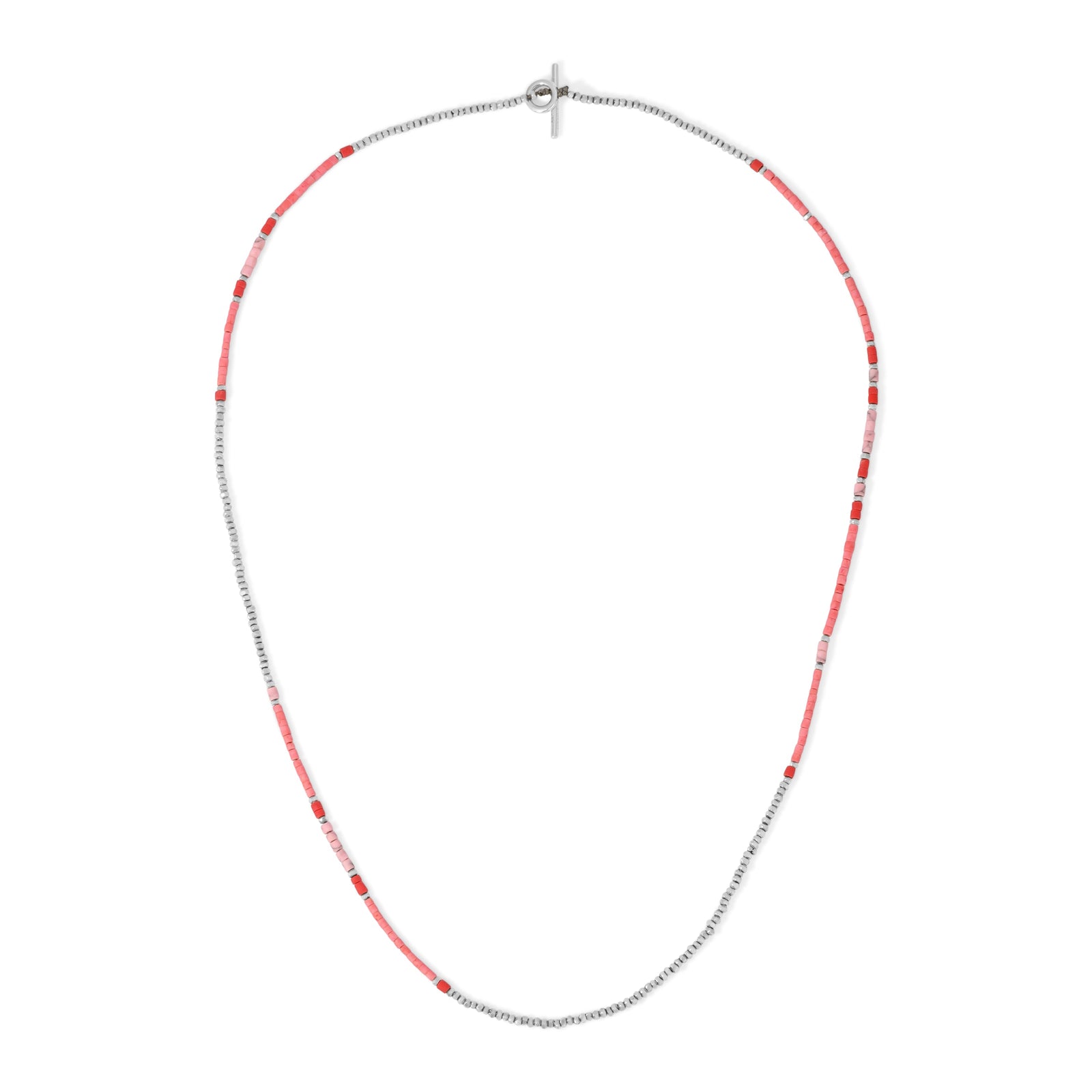 Phuket Necklace/Bracelet | Red Pattern | Sterling Silver