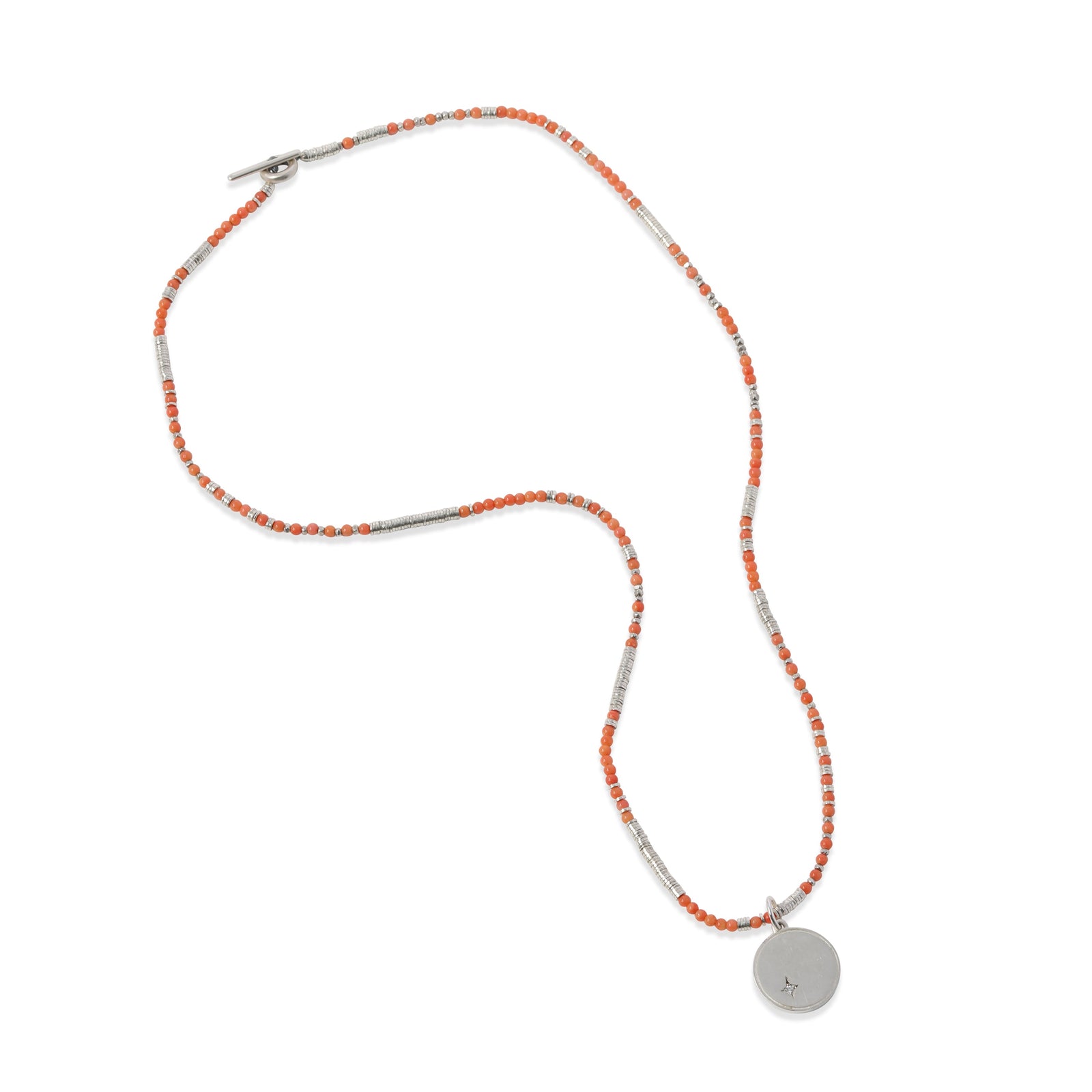Zion Necklace | Coral | Sterling Silver