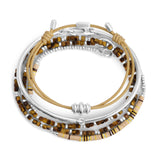 Elio Bracelet Stack | Tan Pattern | Sterling Silver