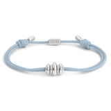 Caelis Bracelet Stack | Blue Pattern | Sterling Silver
