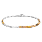 Elio Bracelet Stack | Tan Pattern | Sterling Silver