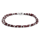 Lurion Bracelet | Two Wrap | Garnet | Sterling Silver