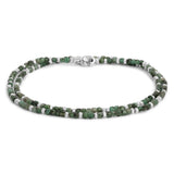 Oren Bracelet Stack | Green Pattern | Sterling Silver