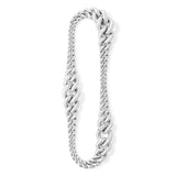 Mic Curb Link Bracelet | 3 Graduating | Sterling Silver