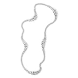 Mic Curb Link Necklace | 5 Graduating | Sterling Silver