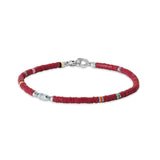 Ashantee Bracelet | Burgundy Pattern | Sterling Silver