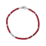 Ashantee Bracelet | Burgundy Pattern | Sterling Silver