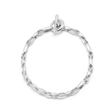 Bradoon Bracelet | Medium Mixed Link | Sterling Silver