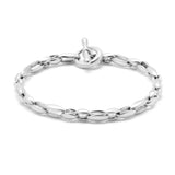 Bradoon Bracelet | Medium Mixed Link | Sterling Silver
