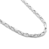 Bradoon Necklace | Mixed Medium Links | Sterling Silver