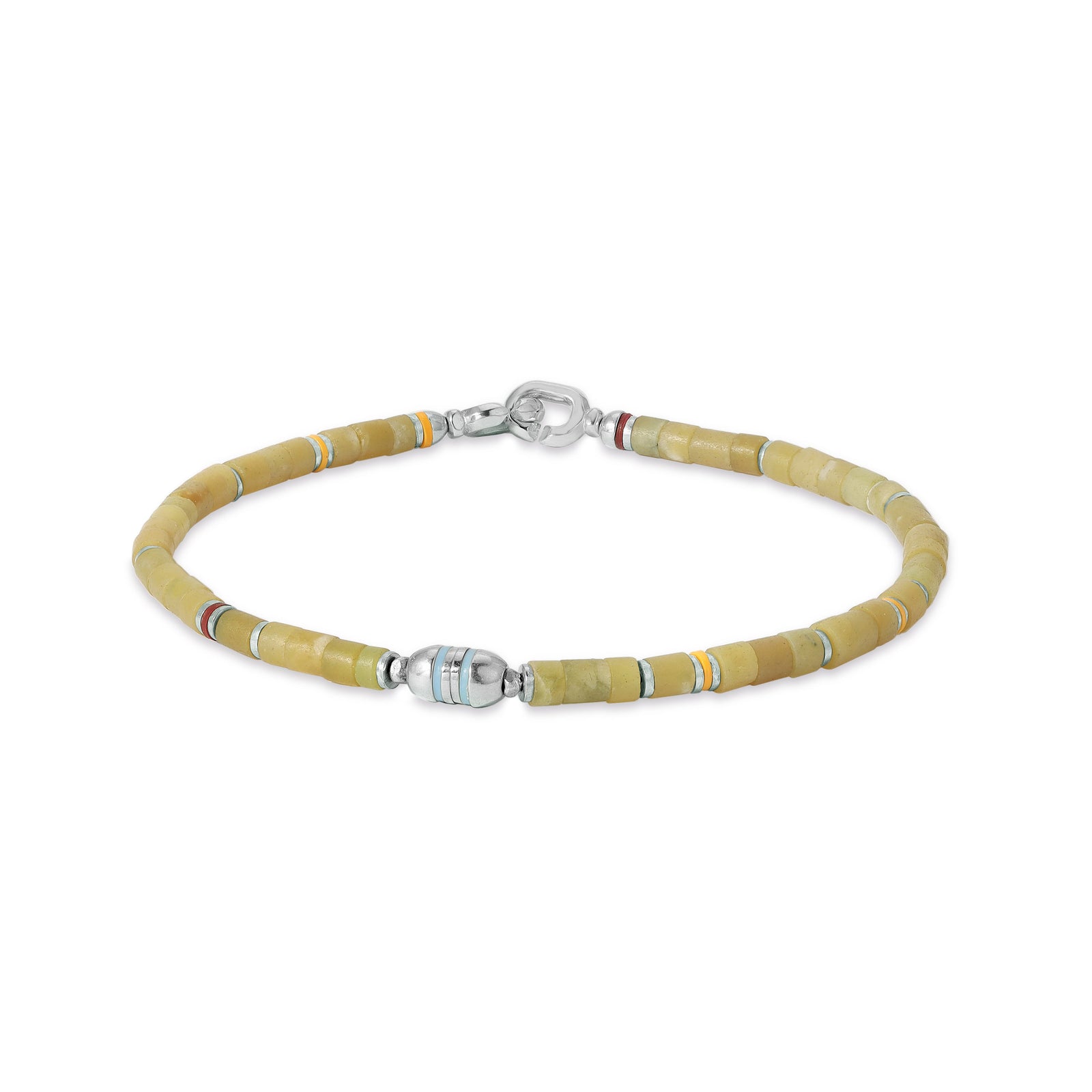 Cherish Bracelet | Beige Afghan Jade | Sterling Silver