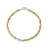 Cherish Bracelet | Beige Afghan Jade | Sterling Silver