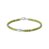 Cherish Bracelet | Green Afghan Jade | Sterling Silver