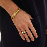 Cherish Bracelet | Afghan Jade | Pave Detail | Yellow Gold