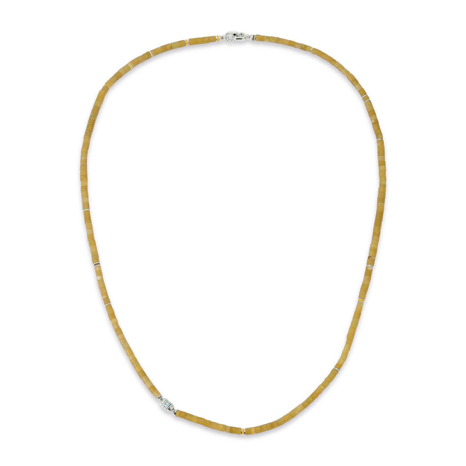 Cherish Necklace | Beige Afghan Jade | Sterling Silver