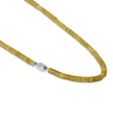 Cherish Necklace | Beige Afghan Jade | Sterling Silver