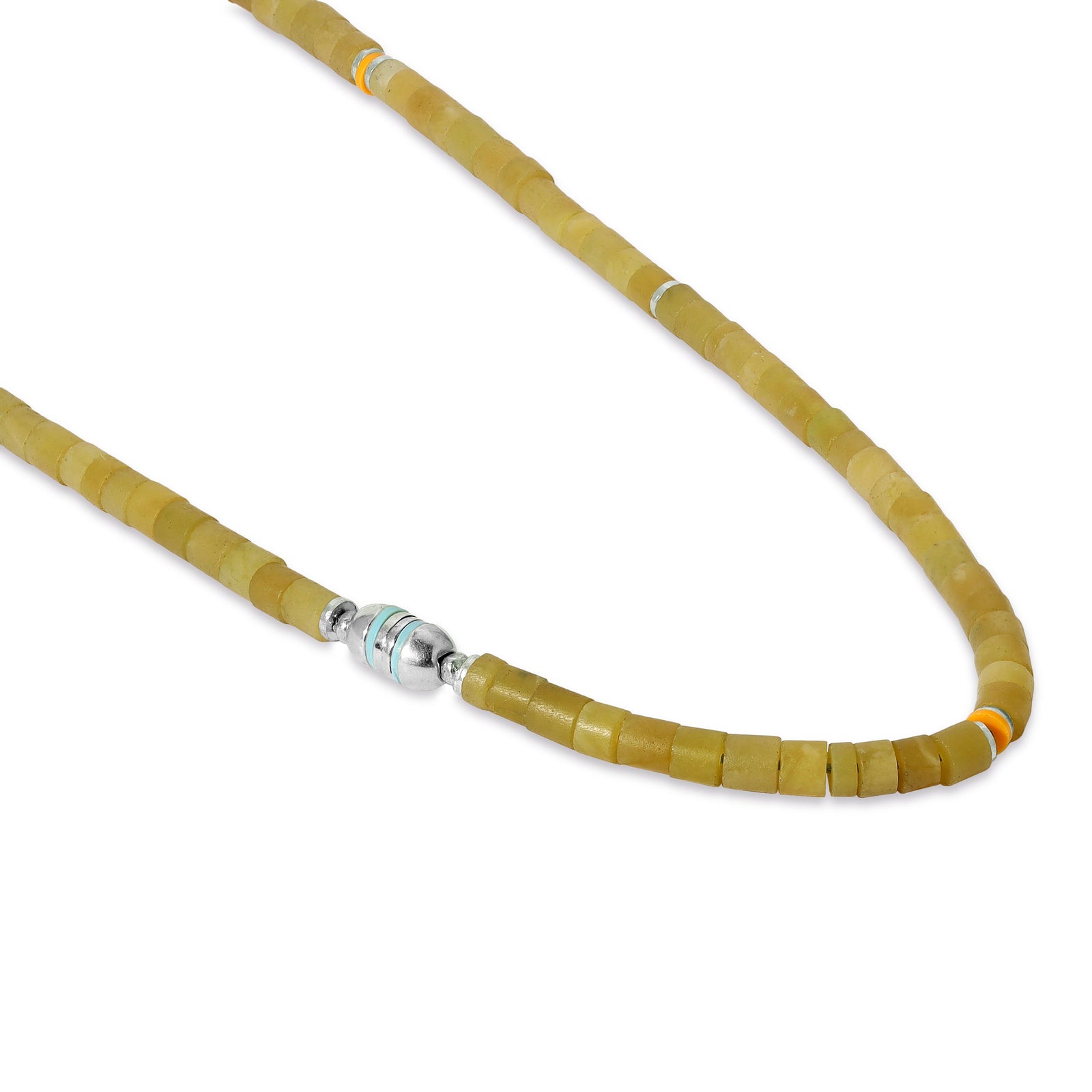 Cherish Necklace | Beige Afghan Jade | Sterling Silver