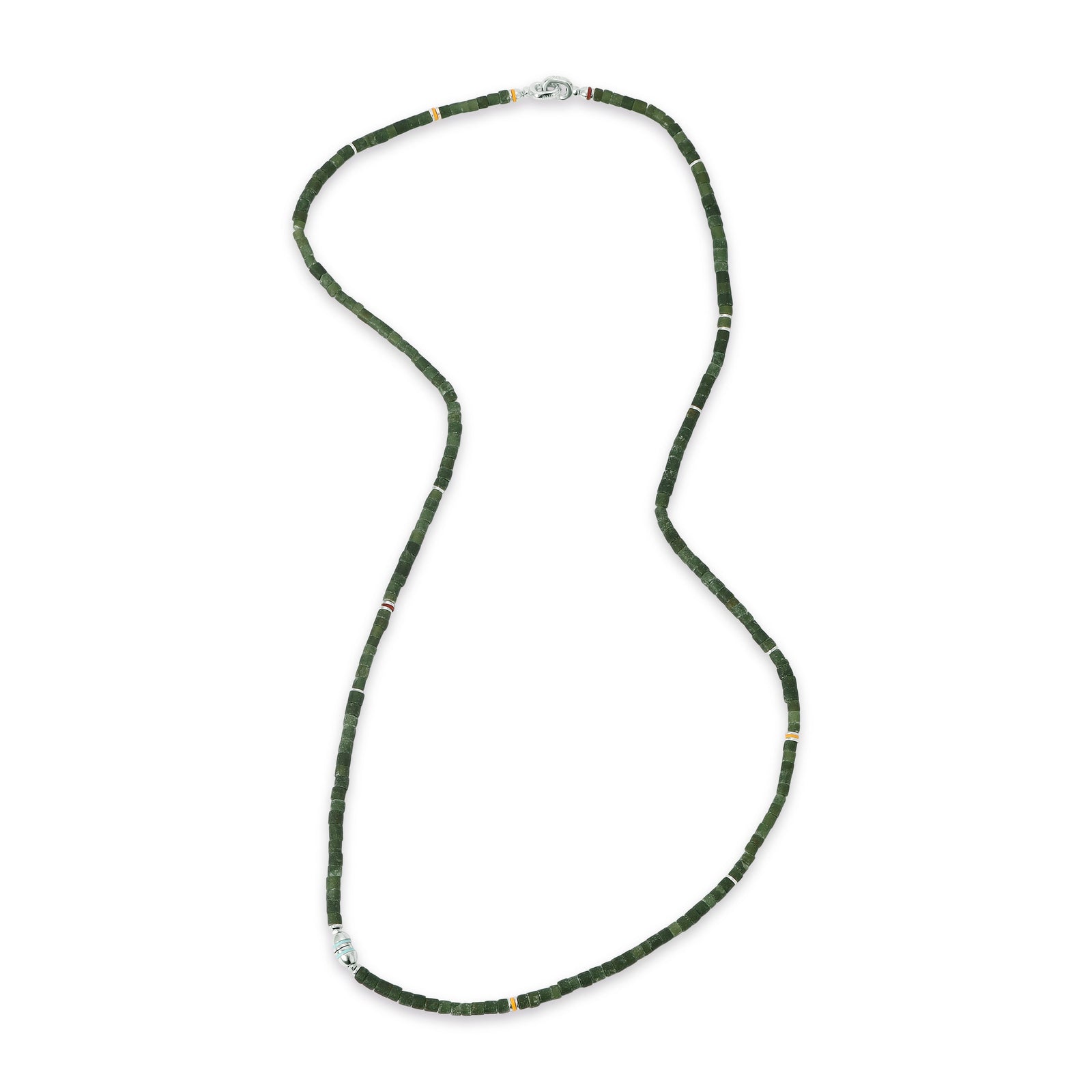 Cherish Necklace | Green Afghan Jade | Sterling Silver