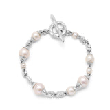 The Corollary Bracelet | White Pearls | Sterling Silver