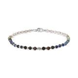 Crystal Bracelet | Blue Pattern | Sterling Silver