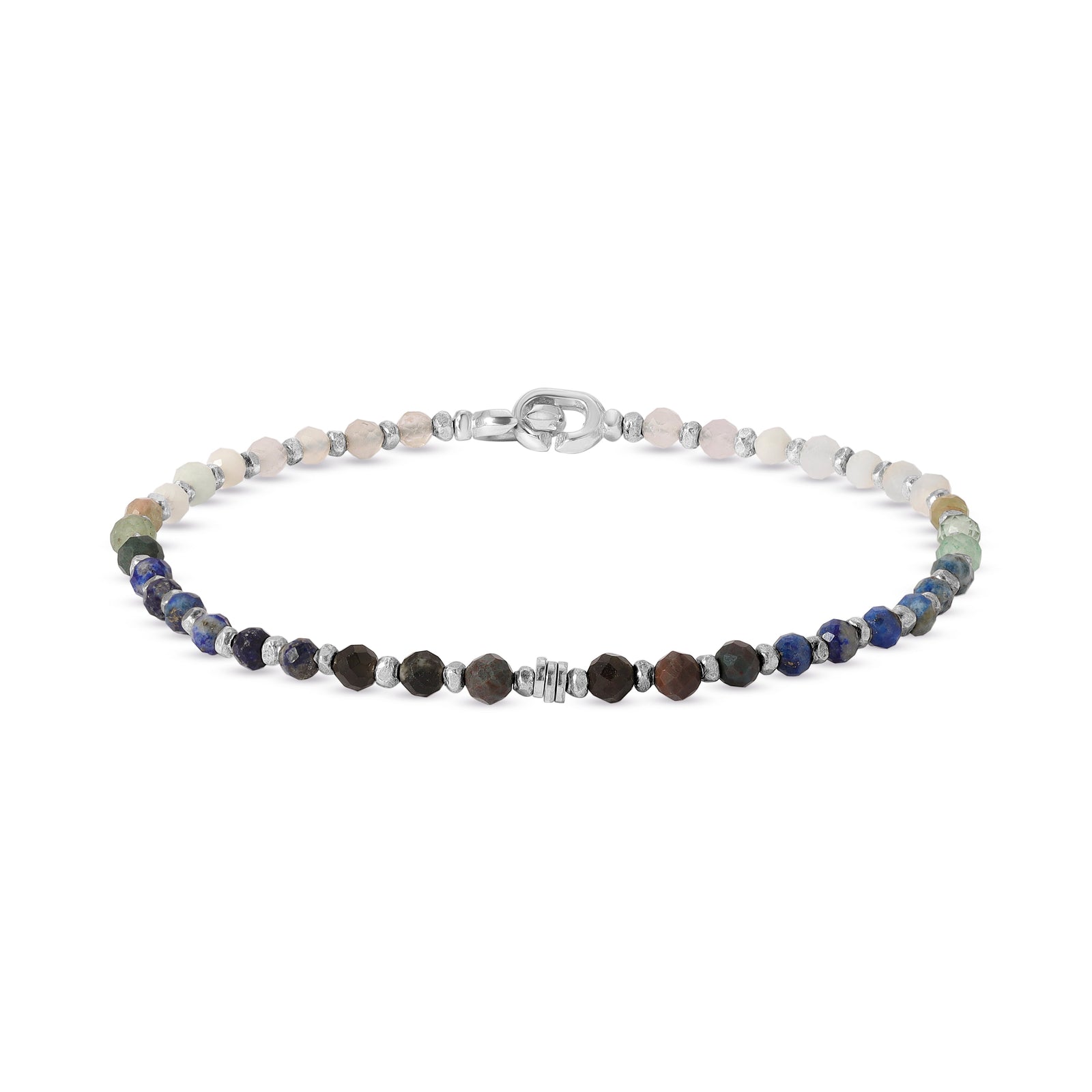 Crystal Bracelet | Blue Pattern | Sterling Silver