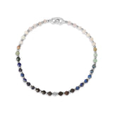 Crystal Bracelet | Blue Pattern | Sterling Silver