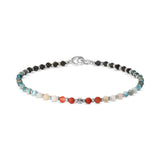 Crystal Bracelet | Red Pattern | Sterling Silver