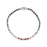 Crystal Bracelet | Red Pattern | Sterling Silver