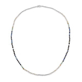Crystal Necklace | Blue Pattern | Sterling Silver