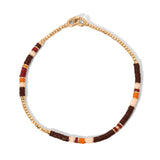 Housa Bracelet | Brown Pattern | Yellow Gold