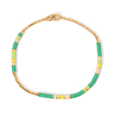 Housa Bracelet | Green Pattern | Yellow Gold