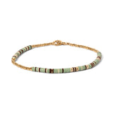 Housa Bracelet | Turquoise Pattern | Yellow Gold