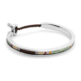 Jay Square Cuff | Mint Green Pattern | Sterling Silver