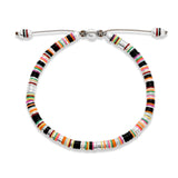 Malli Bracelet | Black Pattern | Sterling Silver
