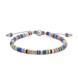 Malli Bracelet | Blue Pattern | Sterling Silver