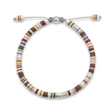 Malli Bracelet | Dark Brown Pattern | Sterling Silver