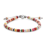 Malli Bracelet | Maroon Pattern | Sterling Silver
