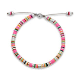 Malli Bracelet | Hot Pink Pattern | Sterling Silver