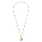 Message Pendant Necklace | No Negative Forces | Yellow Gold | Diamond Detail