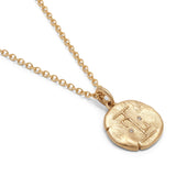 Message Pendant Necklace | Heals Body | Yellow Gold | Diamond Detail