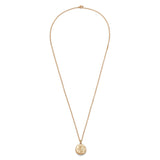 Message Pendant Necklace | Heals Body | Yellow Gold | Diamond Detail