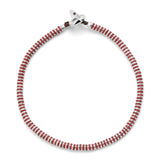 Mini Katta Bracelet | Maroon | Sterling Silver