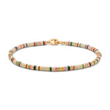 Mini Malli Bracelet | Off White Pattern | Yellow Gold